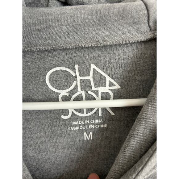 Chaser Gray Rainbow Stripe Cropped Pullover Hoodie - Medium - Picture 5 of 9